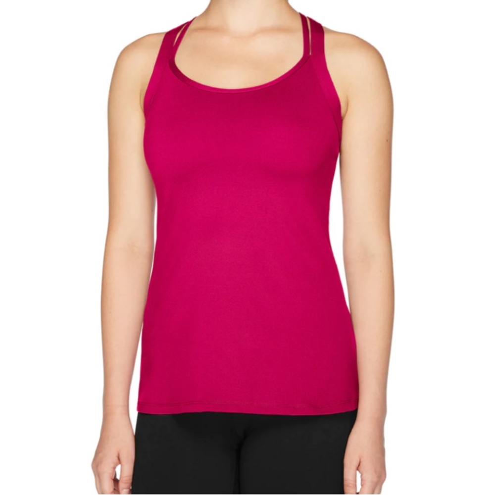NWT Size extra small tank double cross with bra shelf no padding